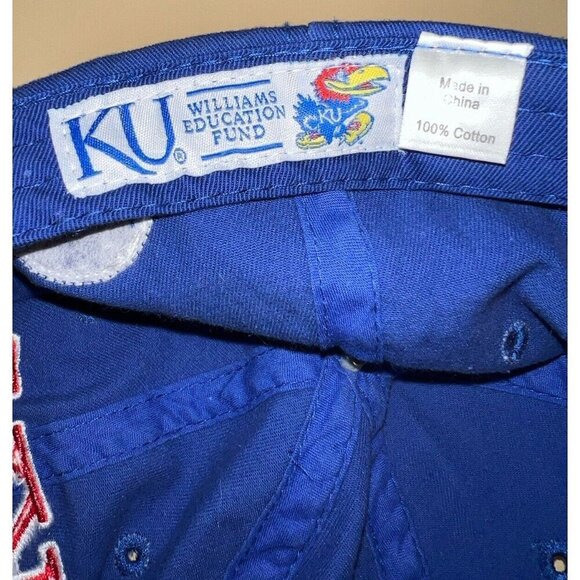 Kansas Jayhawks Williams Education Fund Embroidered Hat Cap Lid KU Big 12 - Picture 10 of 14